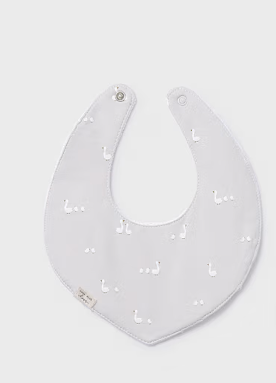 Silver Geese Bib