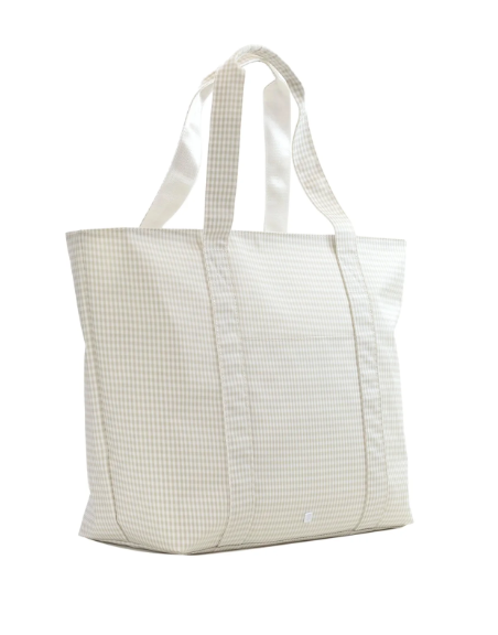 Jumbo Tote Pearl Grey Gingham
