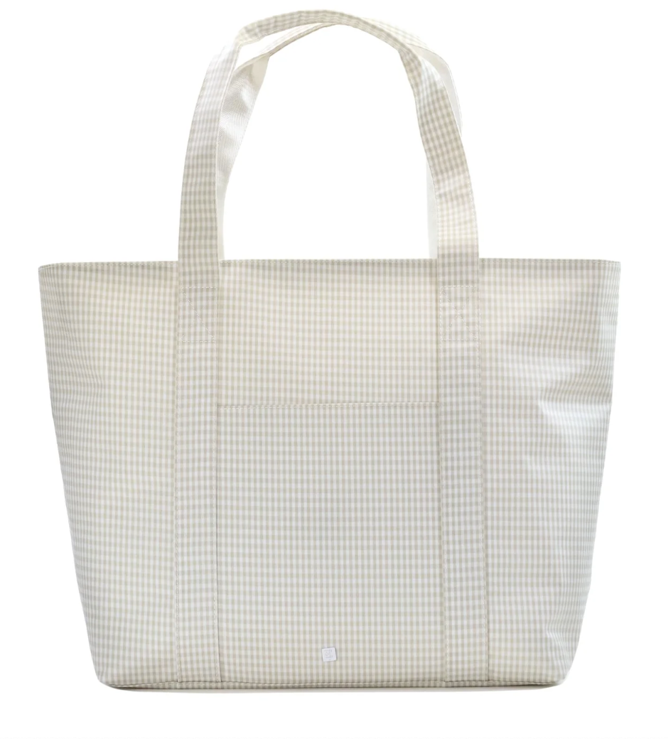 Jumbo Tote Pearl Grey Gingham