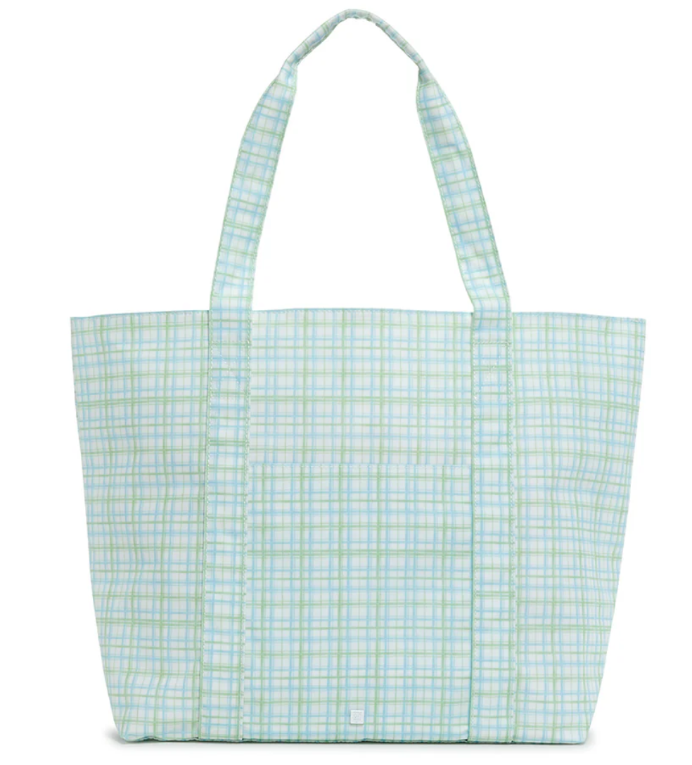 Jumbo Tote Plaid Green