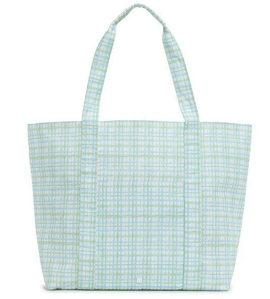 Jumbo Tote Plaid Green