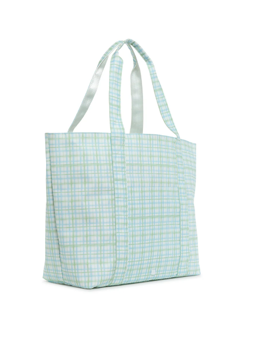 Jumbo Tote Plaid Green