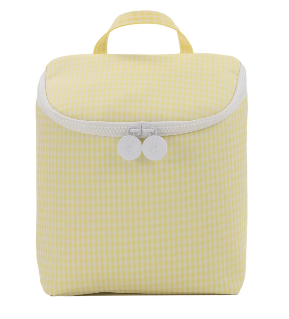 Yellow Gingham Lunch Bag