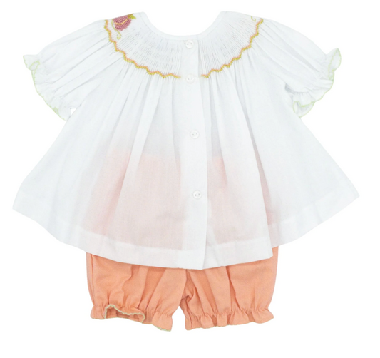 Coral Pumpkin Bloomer Set