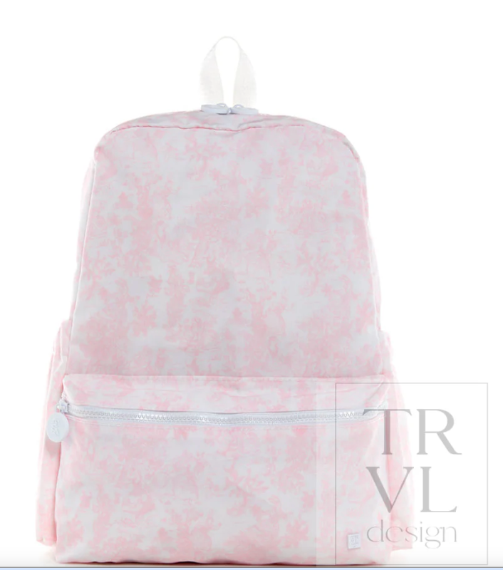 Backpacker Bunny Toile Pink
