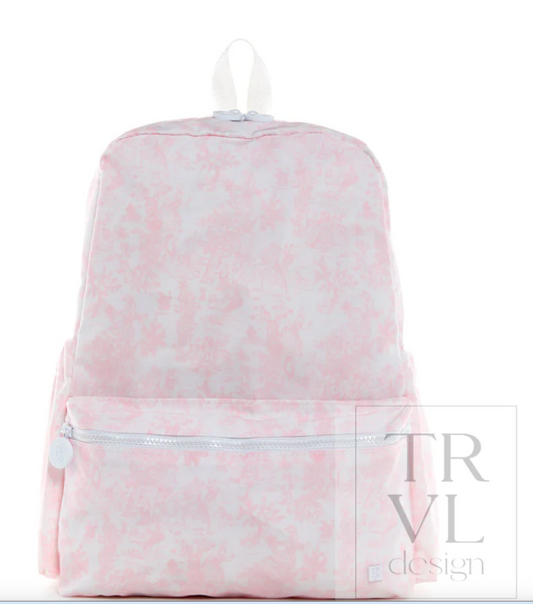 Backpacker Bunny Toile Pink