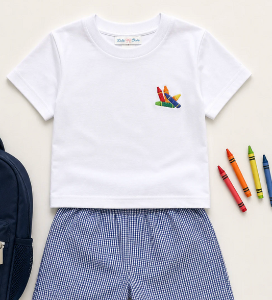 Crayon Gingham Short Set