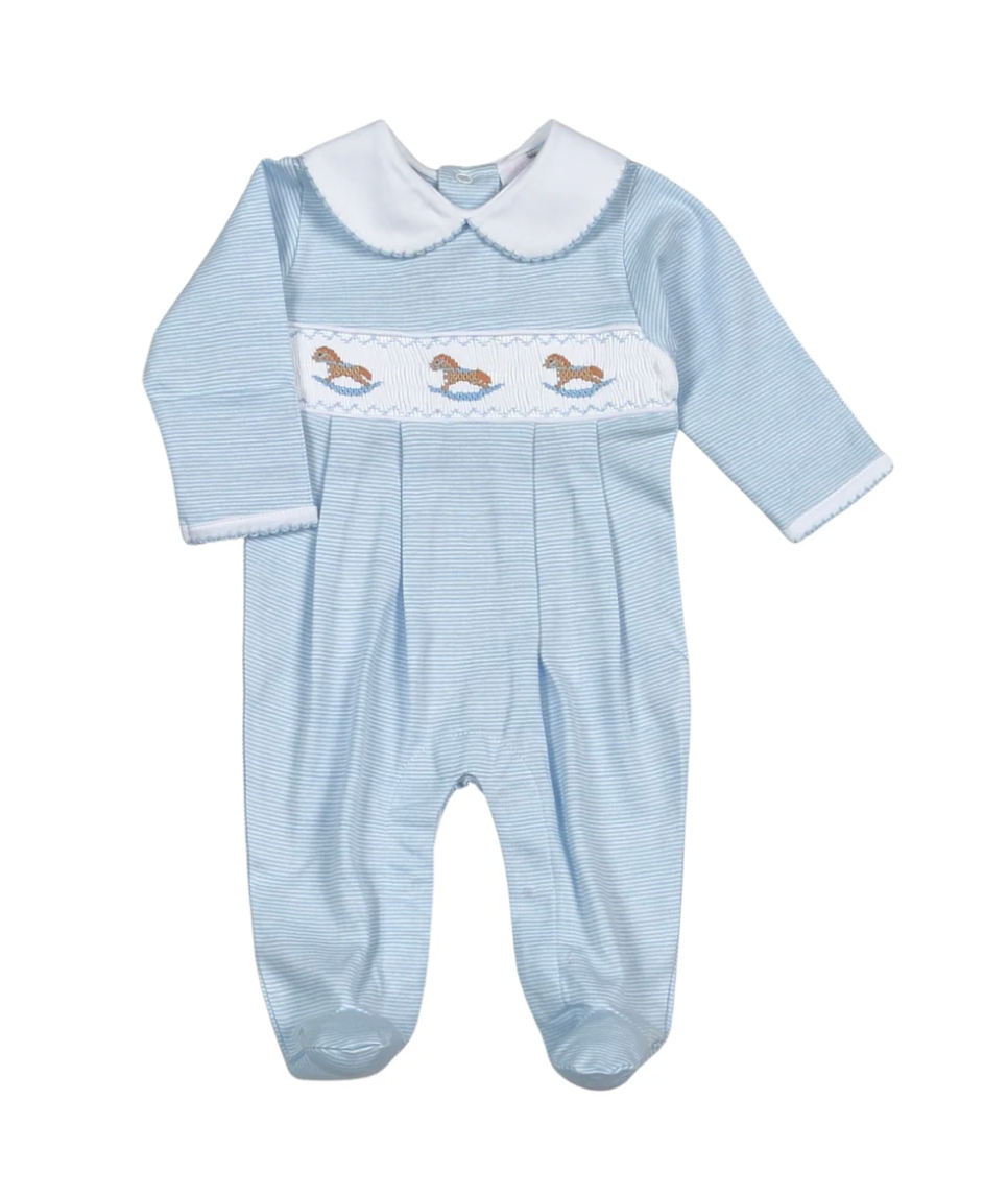 Blue Rocking Horse Footie