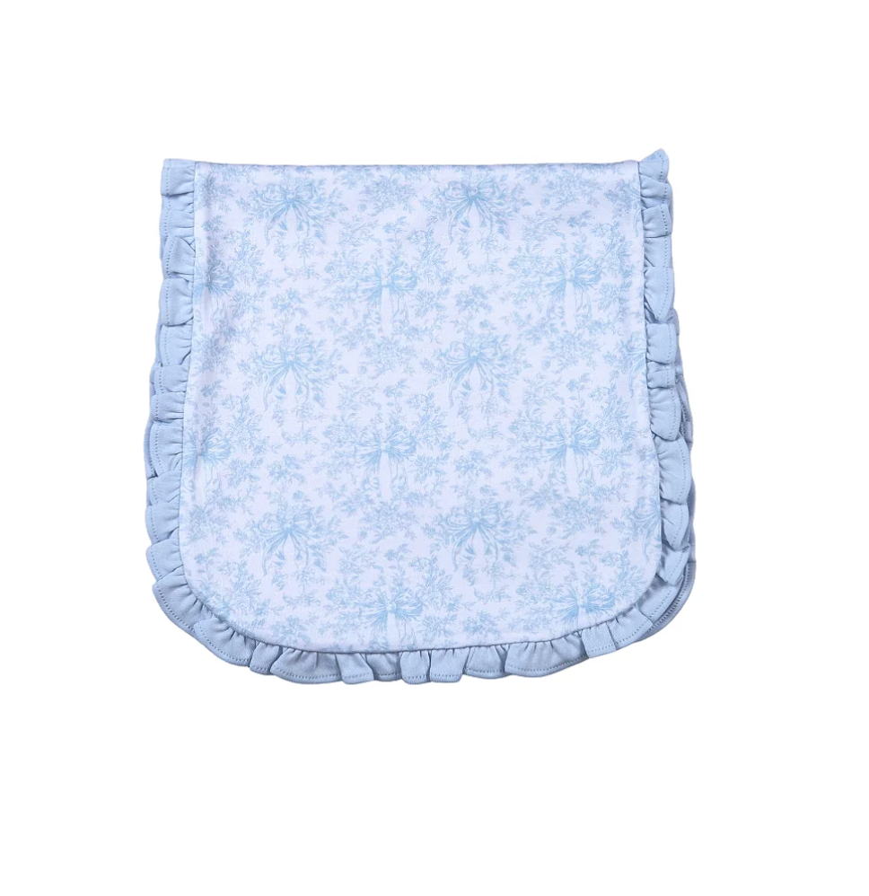 Blue Toile Burp Cloth
