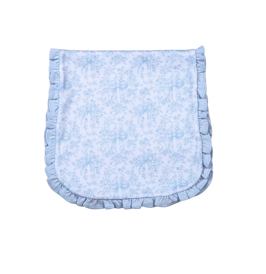 Blue Toile Burp Cloth