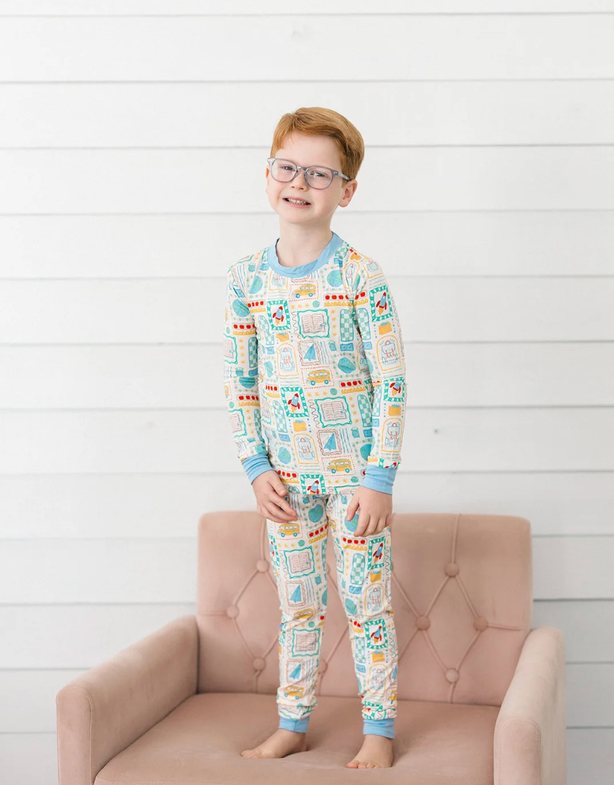Blue Little Learner PJ Set