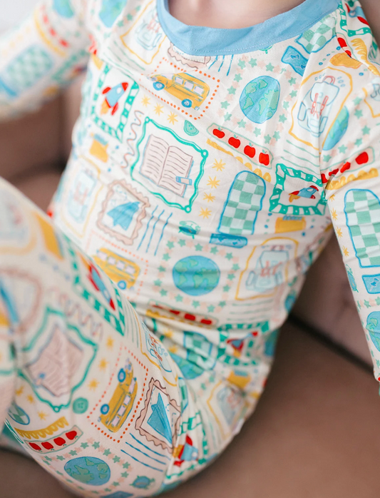 Blue Little Learner PJ Set