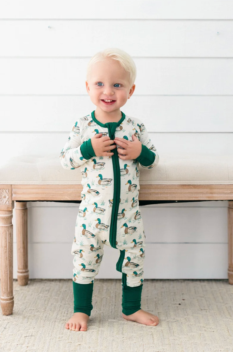 Duck Pond Zipper Romper