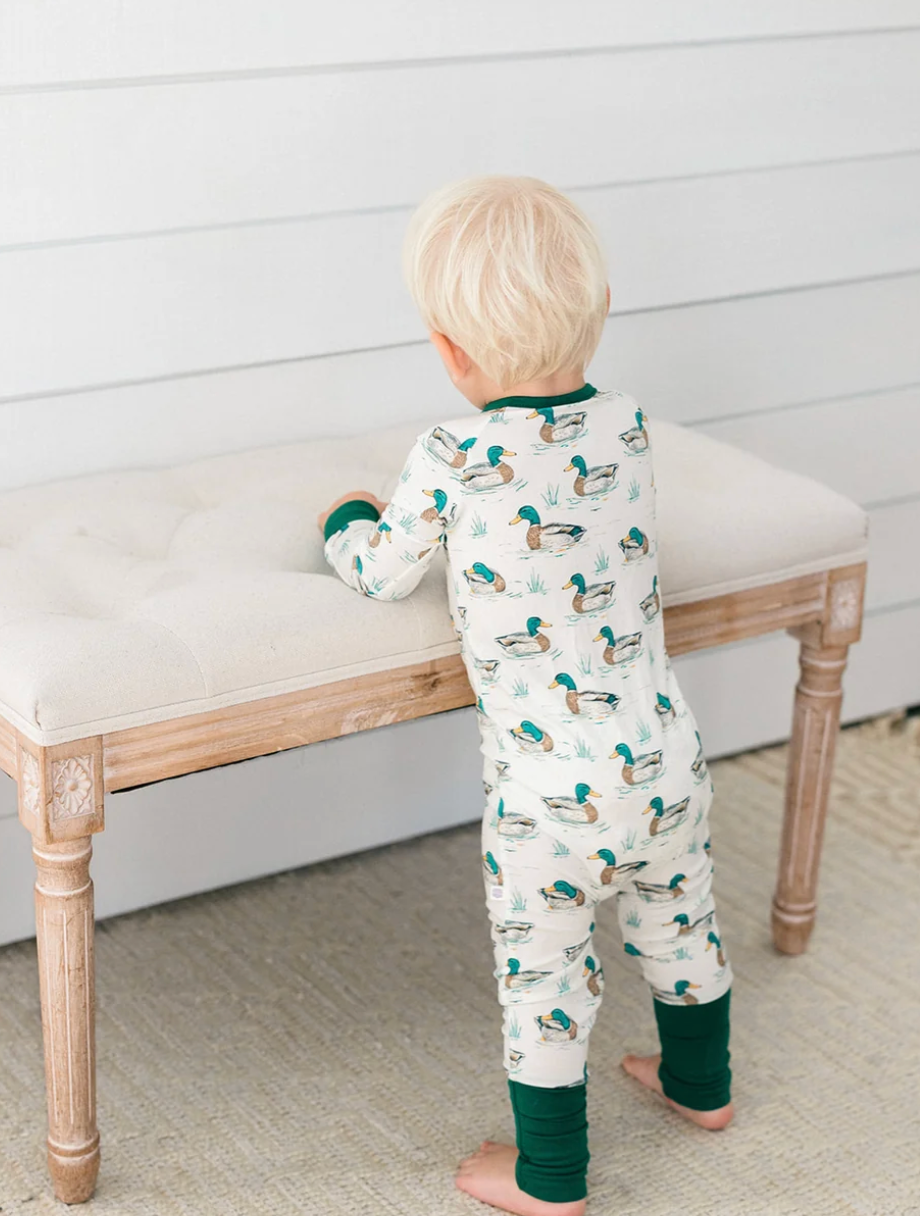 Duck Pond Zipper Romper