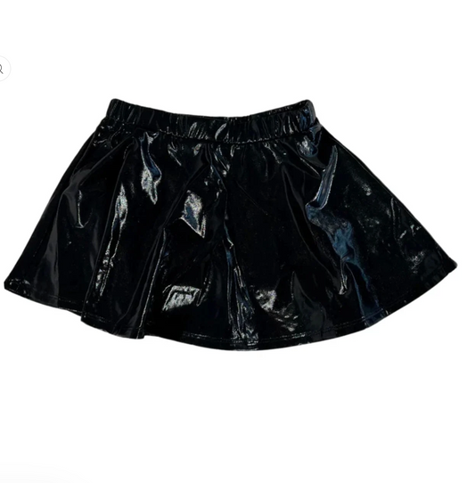 Metallic Black Skort