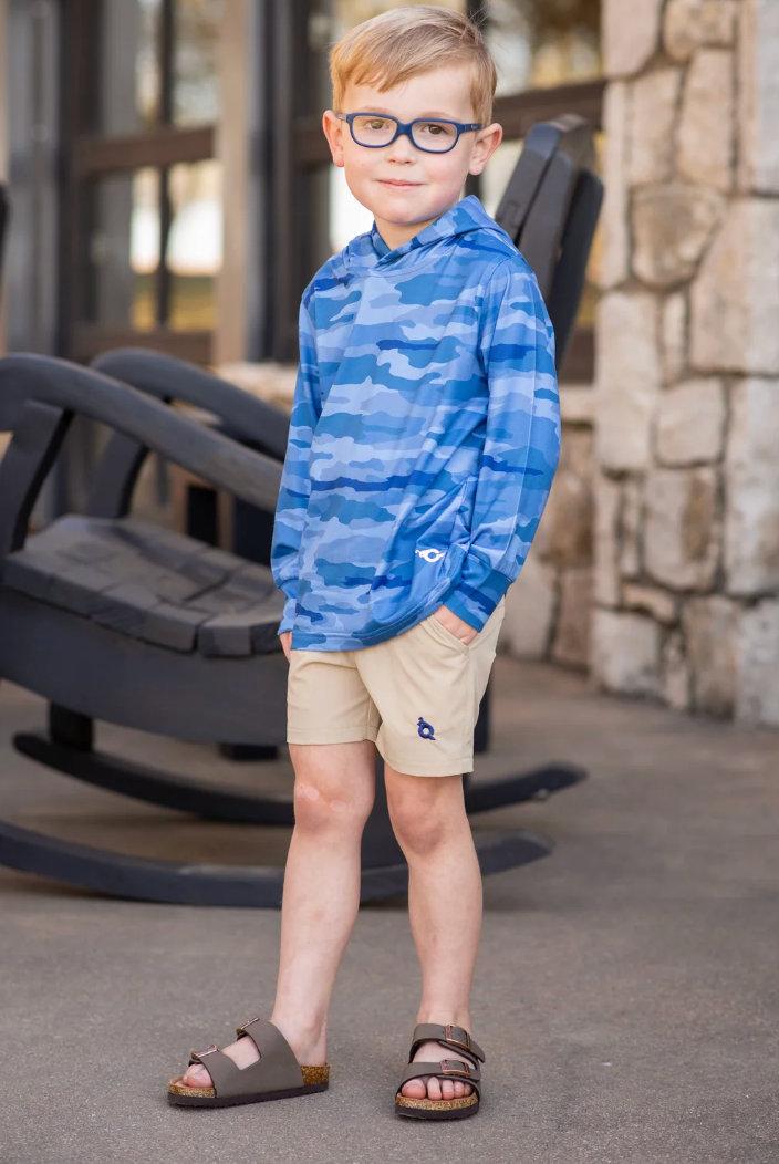 Blue Camo Lightweight Hoodie