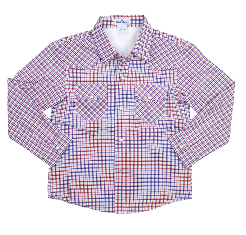Trinity Plaid Pearl Snap Shirt