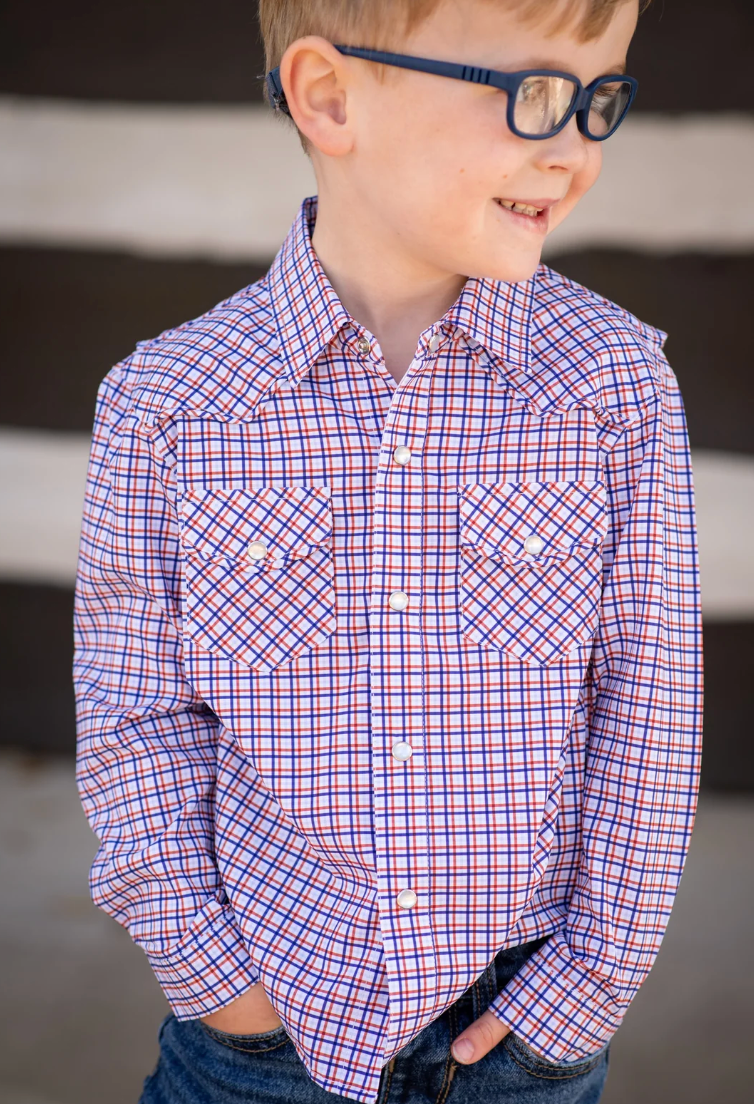 Trinity Plaid Pearl Snap Shirt
