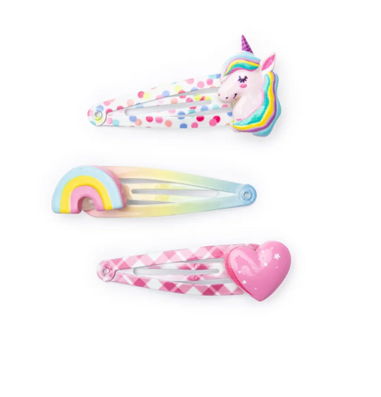 Unicorn Cutie Hair Clips (3pc)