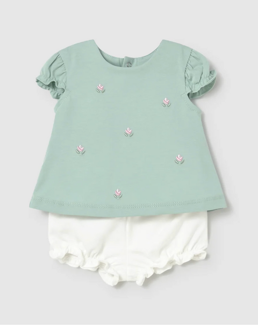 Aqua Rose Short Set