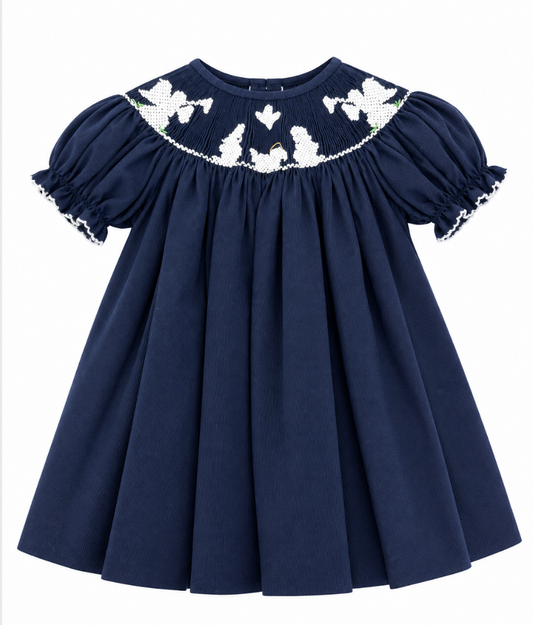 Navy Nativity Bishop Dress