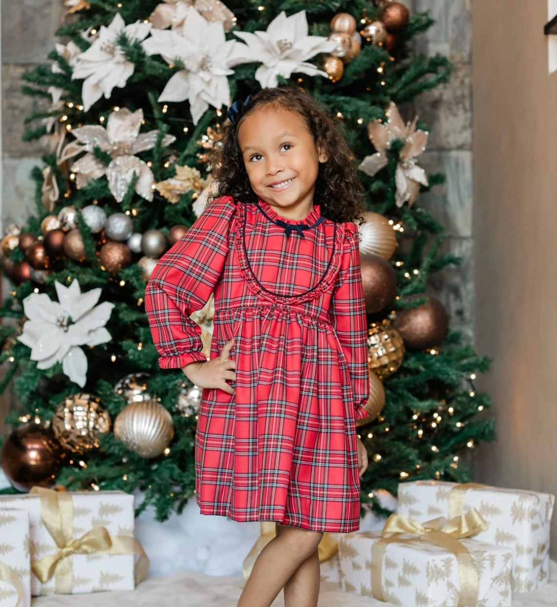 Red Plaid Brianne Dress