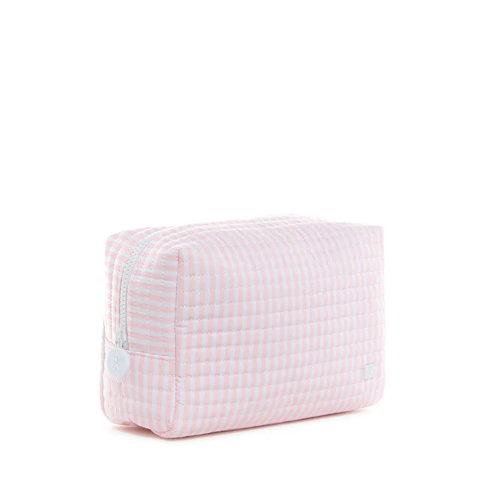 Pink Quilted Cosmetic Bag