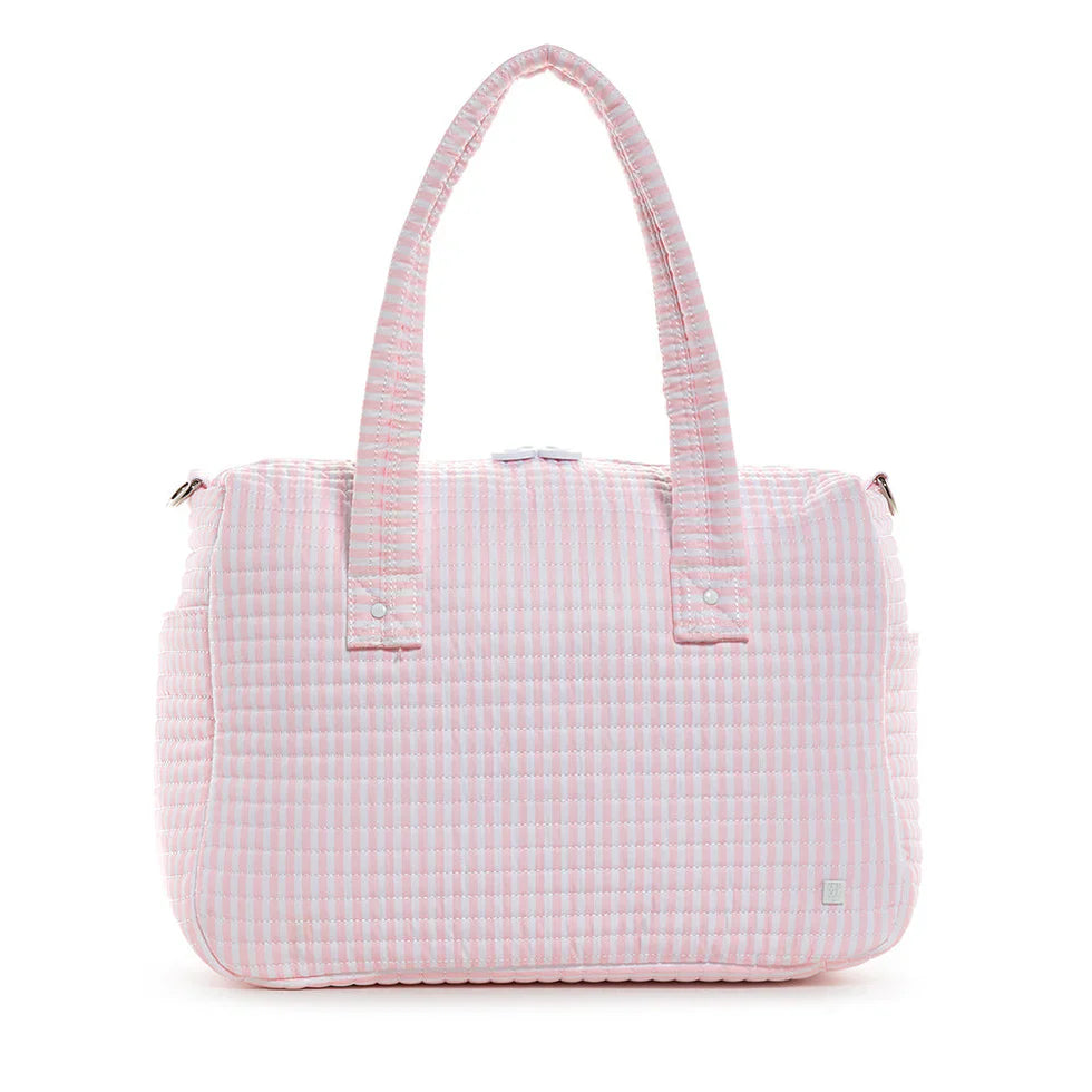 Pink Quilted Stroller Bag