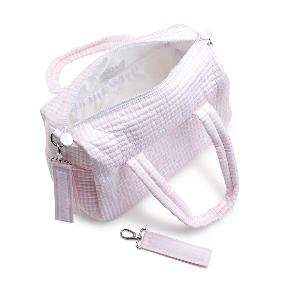 Pink Quilted Stroller Bag