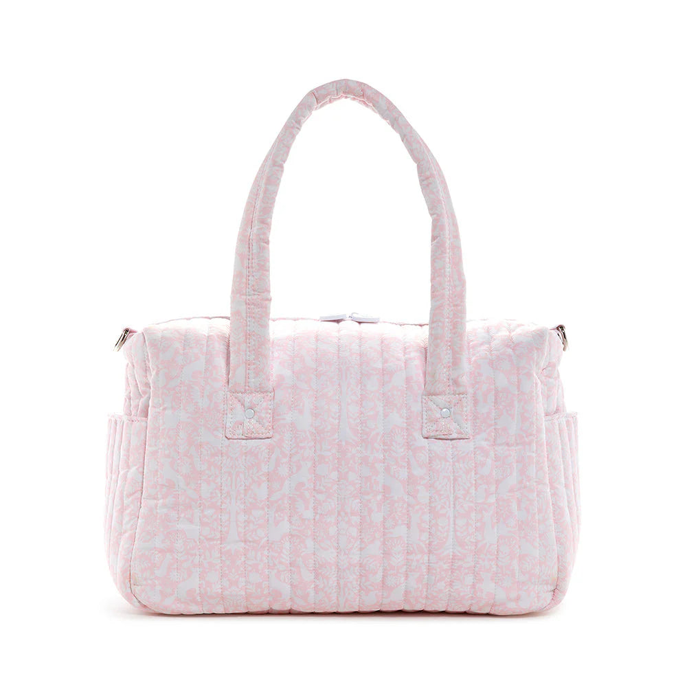 Woodland Pink Quilted Stroller Bag