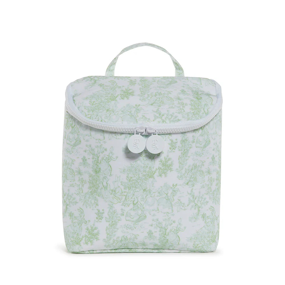 Green Bunny Toile Lunch Bag