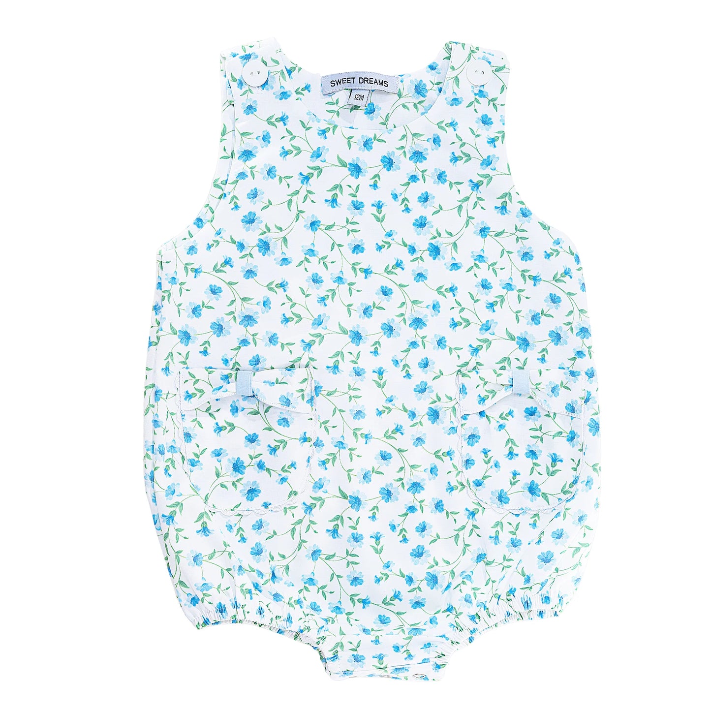 Blue Floral Print Bubble