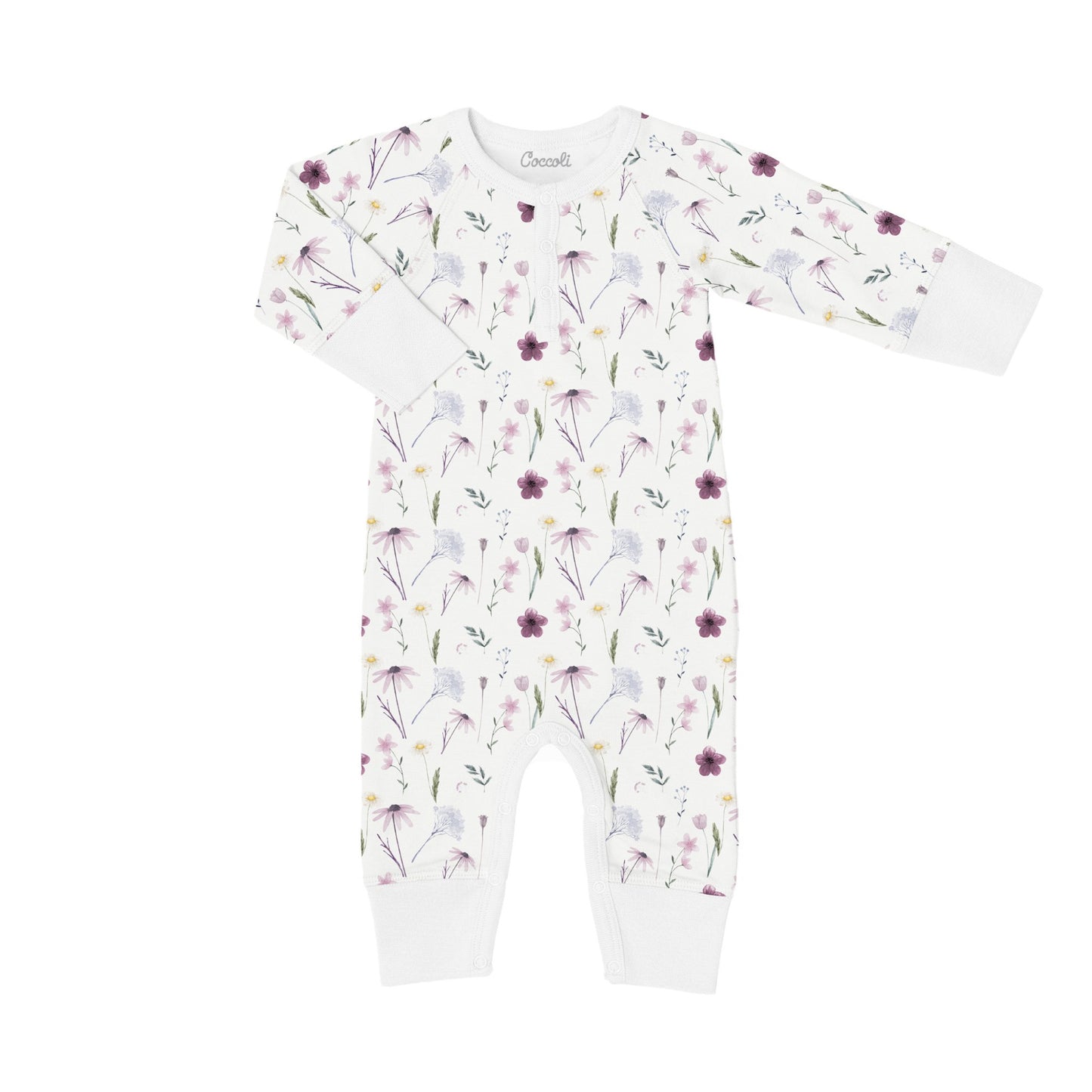 Unionsuit (Floral on Cream)