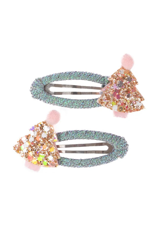 Minty Christmas Holiday Hair Clips, 2 Pcs