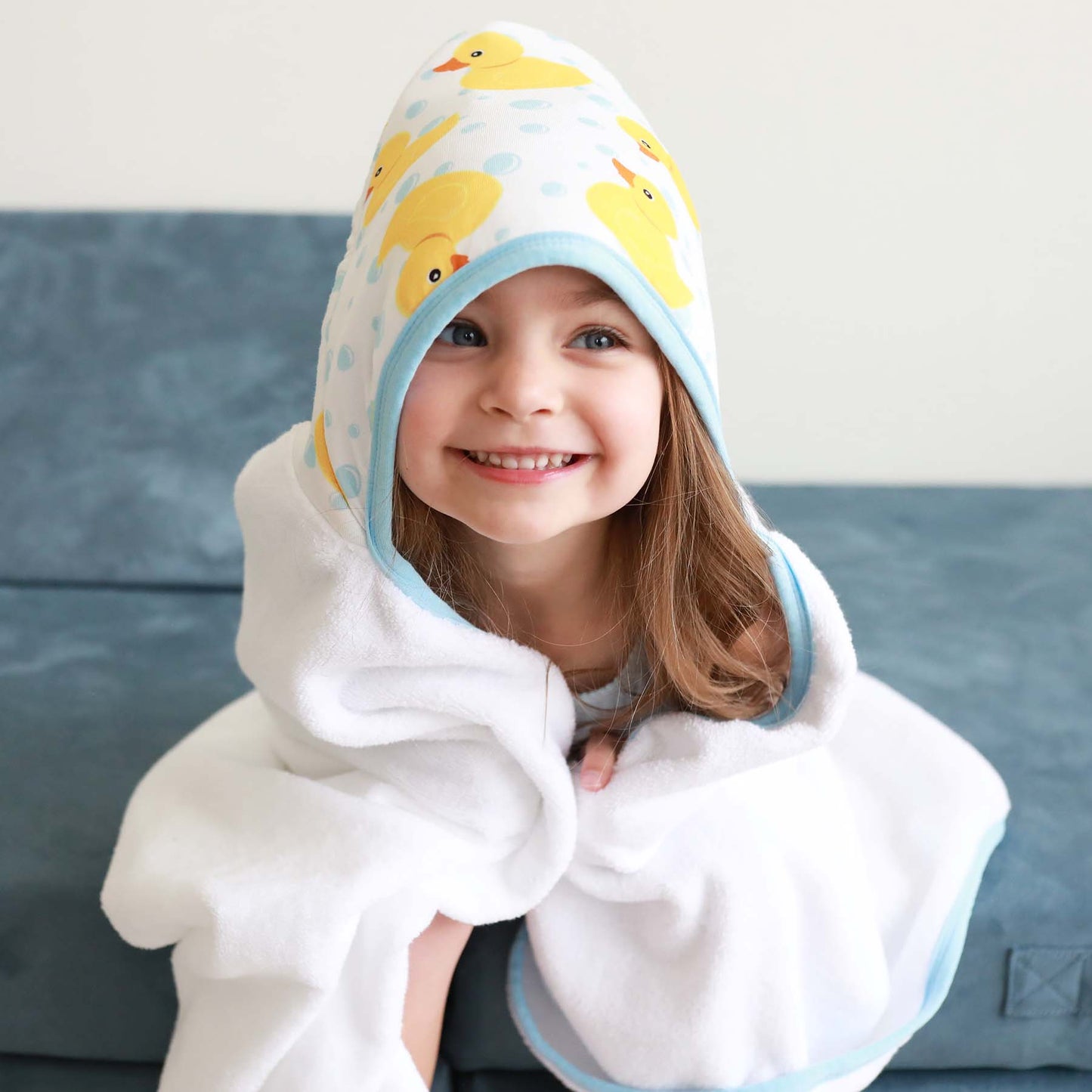 Kids Bamboo Hooded Towels: Rubber Duck