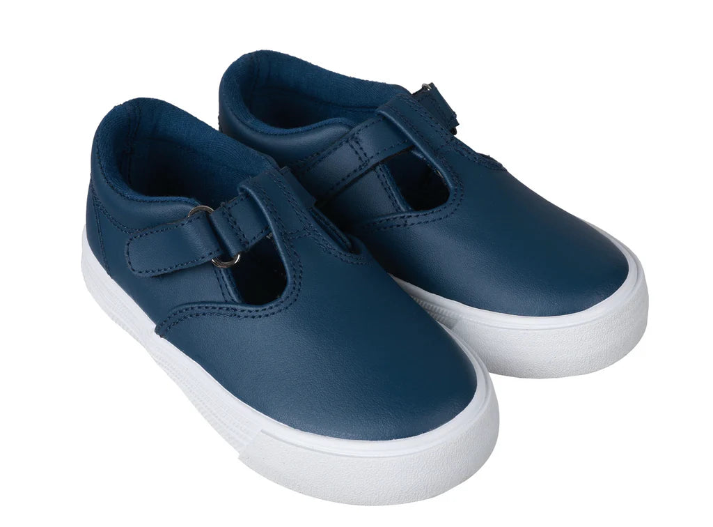 Navy Khloe Leather Shoe