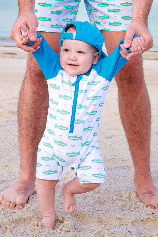 Rash Guard Swim Romper | Tiny Trout
