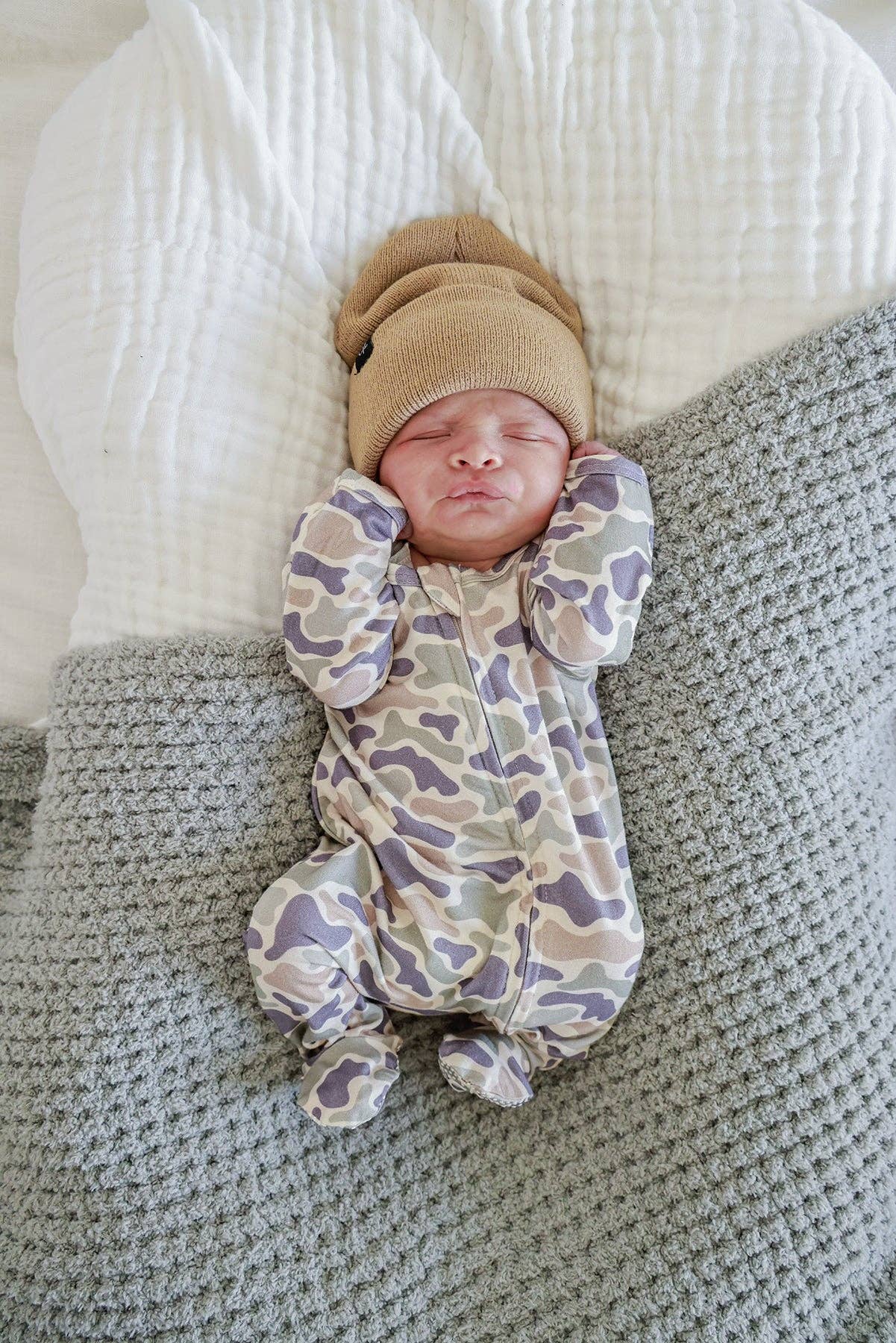 Camo Cutie Zipper Footie