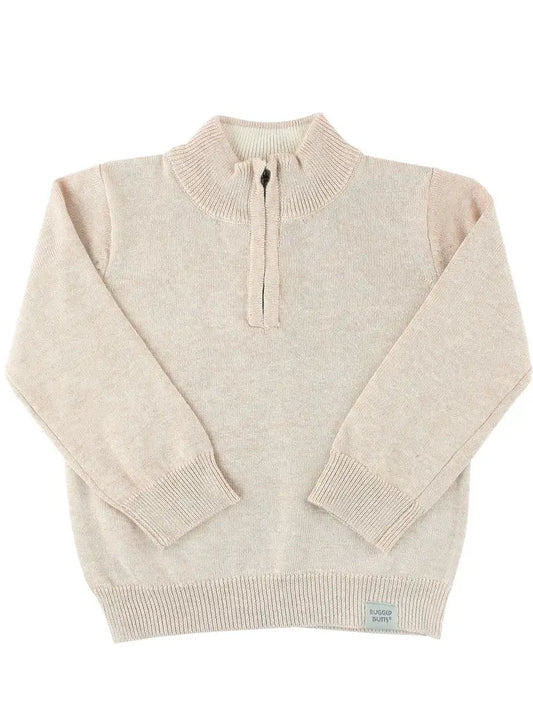 Oatmeal 1/4 Zip Sweater