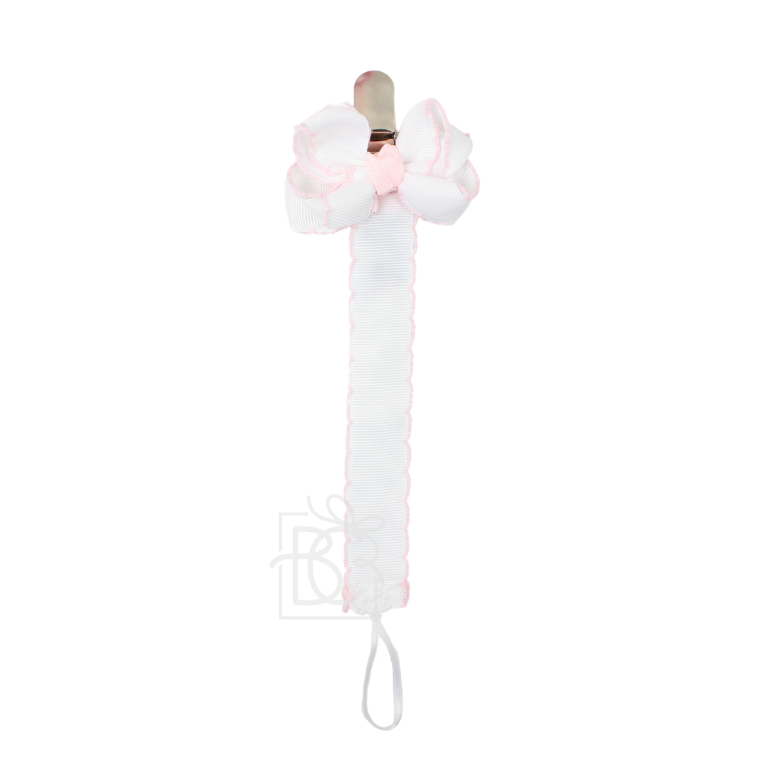 Pacifier Clip w/ Detachable Bow