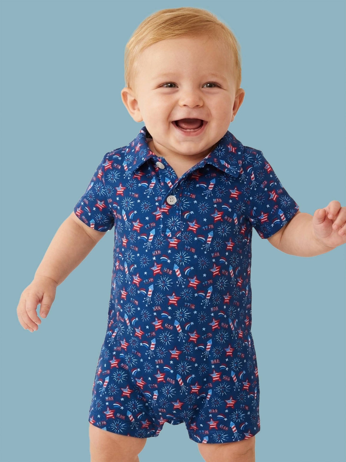 Fireworks Polo Romper