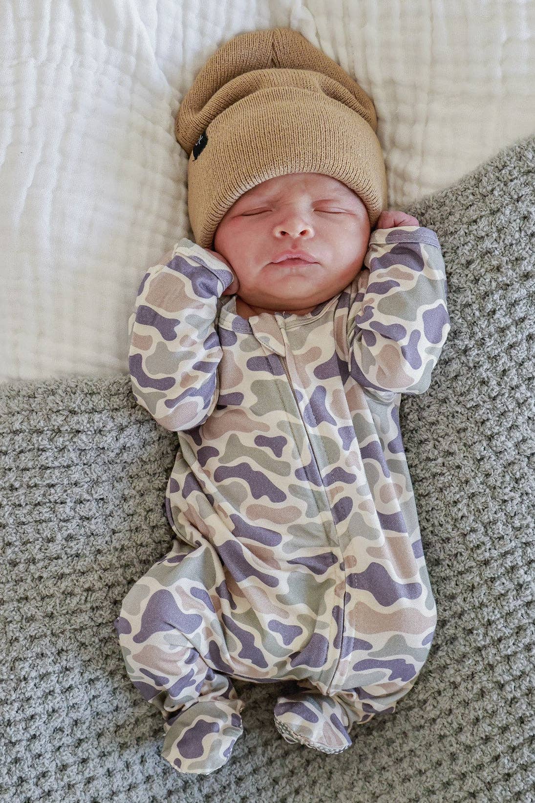 Camo Cutie Zipper Footie