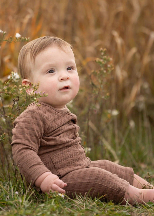 Theo Romper: Brown / 12M