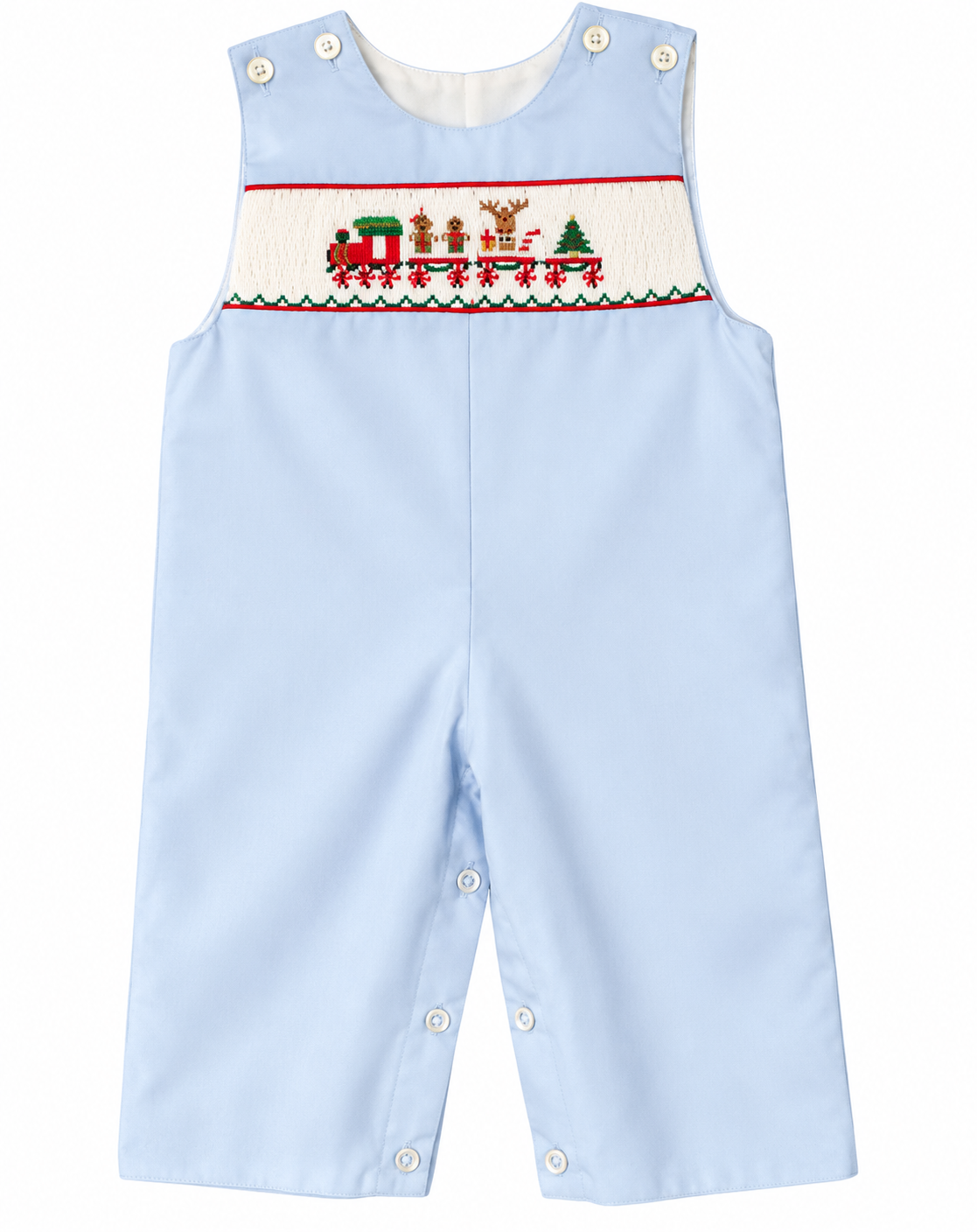 Smocked Christmas Train JonJon