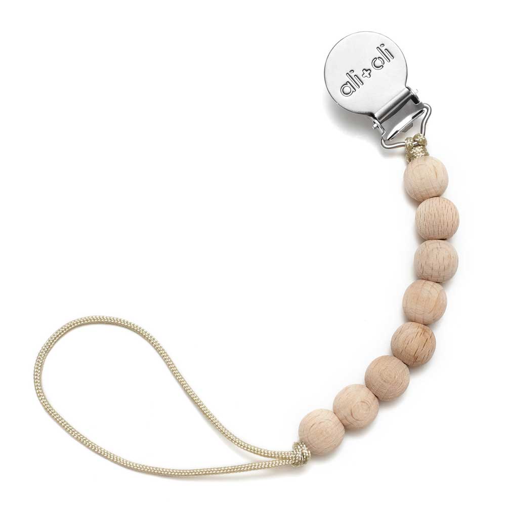 Ali+Oli Pacifier Clip (Wood)