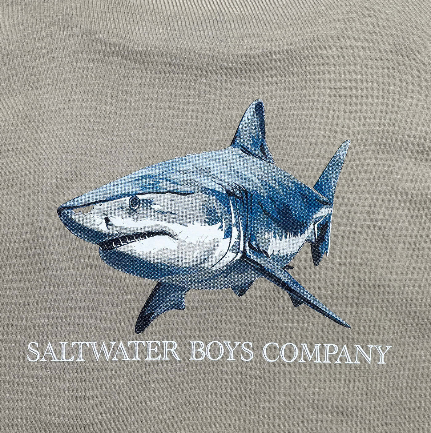 Shark Graphic Tee LS Taupe