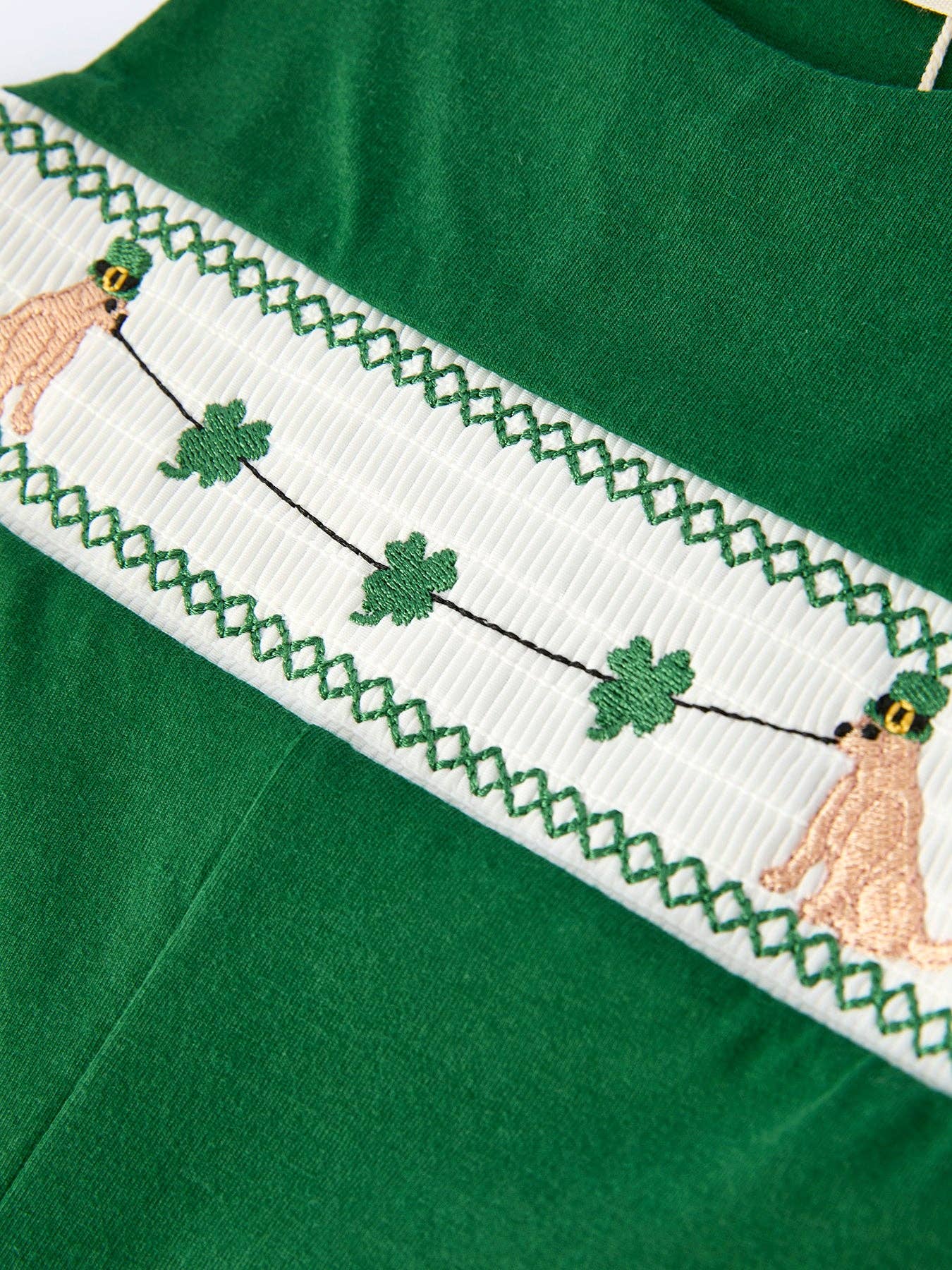 St. Patrick’s Day Shamrock Puppy Romper