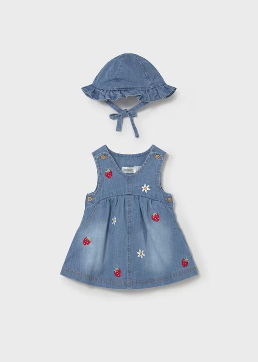 Denim Strawberry Dress
