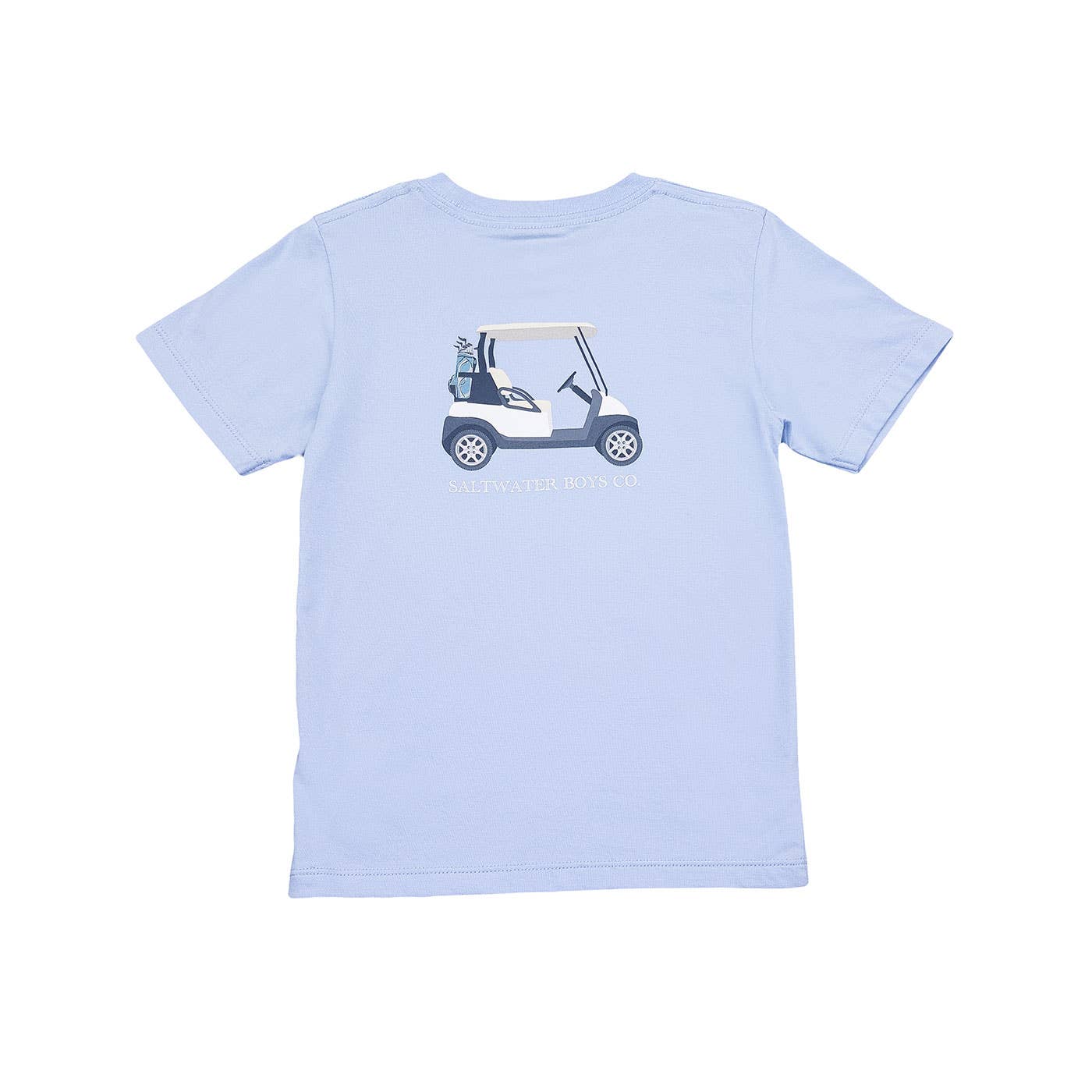 Boys Golf Cart Graphic Tee- Blue