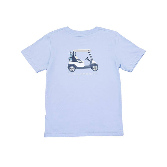 Boys Golf Cart Graphic Tee- Blue